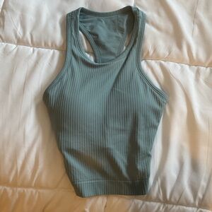 Women's Ribbed Tank Top - blue
